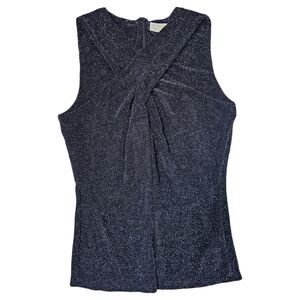 Michael.Kors NWT cross front metallic top. Size M